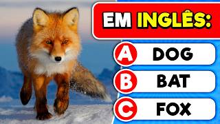 ðŸ¾ ADIVINHE O NOME DO ANIMAL EM INGLÃŠS ðŸ’  Teste de Conhecimento  Mundo Quiz [upl. by Ainotna590]