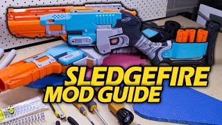 Your First Nerf Mod How to Make a Super Sledgefire  Make Test Battle [upl. by Lleda]