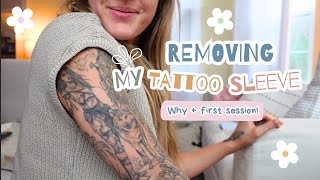 Im removing my entire tattoo sleeve Why  first session [upl. by Oman]