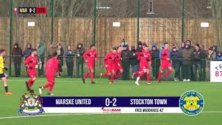 Marske United 02 Stockton Town  FA Vase SemiFinal 1st Leg Highlights [upl. by Ahsieyk]