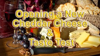 Opening a new Cheddar Cheese and taste testing it [upl. by Aeduj21]