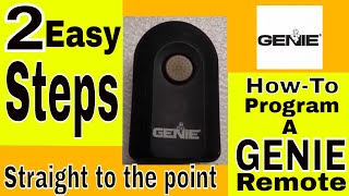 Genie Garage Door Remote Programming 2 Easy Steps [upl. by Crooks]