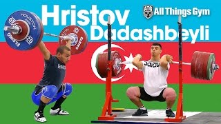 Valentin Hristov amp Dadas Dadashbeyli Snatches Clean amp Jerks Front Squat 2015 Worlds [upl. by Meletius992]