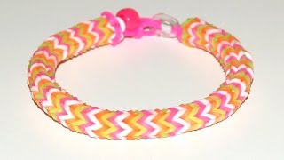 Loom Bandz Anleitung Deutsch quadrafish Armband [upl. by Pirri759]