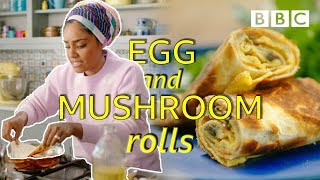 Nadiyas 5 minute crispy egg rolls  BBC [upl. by Eibbed]