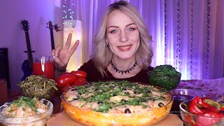 MUKBANG  Запеканка картофельная с фаршем и сыром  casserole with minced meat and cheese не ASMR [upl. by Cash]