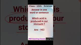 which acid is produced in our stomach  acids bases and salts shorts short acidsbasesandsalts [upl. by Incrocci]