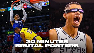 30 Minutes of BRUTAL POSTER DUNKS from 202324 NBA Season 🤯 [upl. by Yesima]