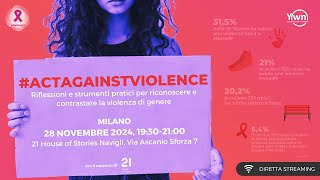 ACTAGAINSTVIOLENCE Riflessioni e strumenti per riconoscere e contrastare la violenza di genere [upl. by Erdne464]