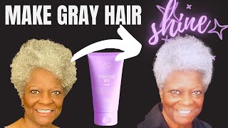 How To Make Gray Hair Shiny Silver  with the best purple mask [upl. by Reinhart253]