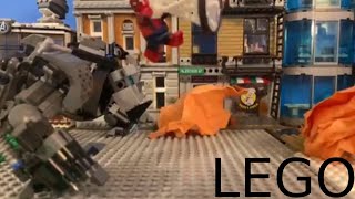 SpiderMan VS Rhino Scene In Lego Amazing SpiderMan 2 [upl. by Arraeic]