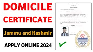 How to Apply Domicile Certificate in Jammu amp Kashmir  Domicile Certificate kaise banaye [upl. by Brandt162]