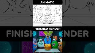 Animatic VS Final Render The Halloween Lab 🎃 FULL EPISODE 👇 booba shorts animation [upl. by Assinna]