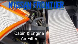 NISSAN FRONTIER Cabin Air Filter and Engine Air Filter replacement diy nissanfrontier nissan [upl. by Gayelord]