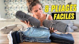 Apprend ces 8 PLIAGES DE LINGE pour gagner un MAX DE TEMPS [upl. by Perle377]