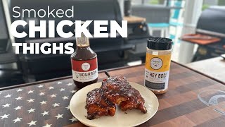 Easy amp delicious SMOKED CHICKEN THIGHS on the Traeger [upl. by Cuttie805]