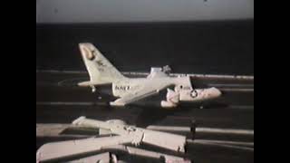 Flight Operations aboard US Navy carrier USS Ranger CV61 filmed in 1977 [upl. by Erika528]