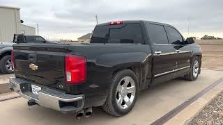 2017 Silverado with corsa exhaust LT headers no cats [upl. by Annoyek]