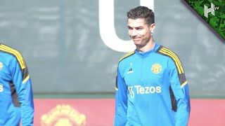 Cristiano Ronaldo leads Man Utd training ahead of Atletico Madrid clash  Man Utd vs Atletico Madrid [upl. by Leimaj]