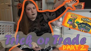 Opening Trick Or Trade Pokemon Booster Packs With Courtney P2 [upl. by Kutzenco625]