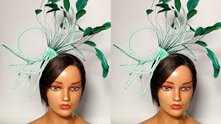 How to create this fascinator with wires and feathers [upl. by Norven]