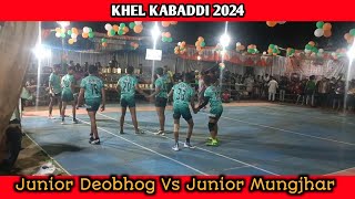 Pro Kabaddi Night Matches Junior Deobhog Vs Junior Mungjhar  Its Vikram Vlogs [upl. by Thorncombe191]