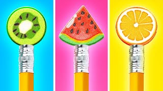 AWESOME ART HACKS amp SCHOOL DIY IDEAS  Fire vs Water Parenting Hacks By 123GO Like [upl. by Nebuer]