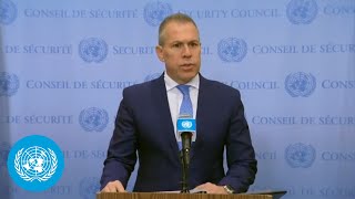 Israel on the Admission of New Members to the Security Council  Media Stakeout  United Nations [upl. by Kristian]