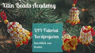 Kerstklok van kralen  DIY Tutorial [upl. by Dragde]