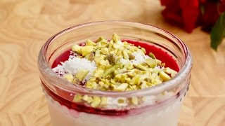 Israeli Malabi Recipe – Rosewater Pudding With Pomegranate Syrup [upl. by Yenaffit]