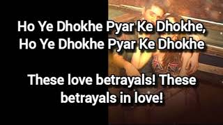 Dhoke Pyaar Ke Lyrics With English Translation B Praak  Khushalii Kumar Ehan Bhat Vardhan Puri [upl. by Olegnad]