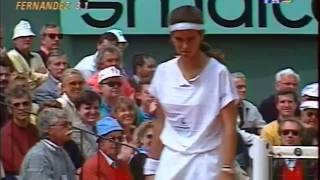 Arantxa SanchezVicario vs Mary Joe Fernandez 1991 RG Highlights [upl. by Namya]