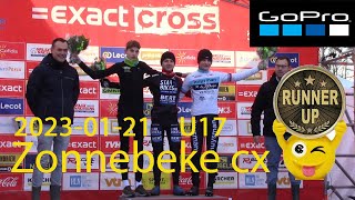 Cyclocross  cx  Zonnebeke  Kasteelcross  Eerste jaars nieuwelingen  U17  2023 01 21 [upl. by Plafker]