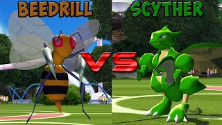 Pokemon battle revolution  Beedrill vs Scyther [upl. by Ordisi]