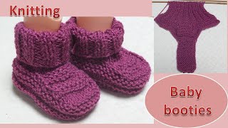 Baby booties How to Knit BABY BOOTIES 5 simple for beginnerseasy [upl. by Ahsimed]