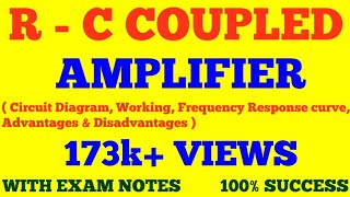 RC COUPLED AMPLIFIER  CONSTRUCTION WORKING FREQUENCY RESPONSE CURVE OF RC COUPLED AMPLIFIER [upl. by Arlina]