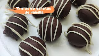 TRUFAS DE GALLETAS DE VANILLA  PASO A PASO  Yaely Ortiz [upl. by Atikal340]