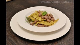 Maltagliati con fagioli borlotti e pesto di basilico [upl. by Fenn]