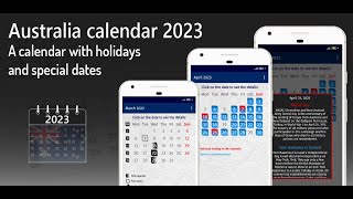 australia calendar 2023 [upl. by Aissyla]