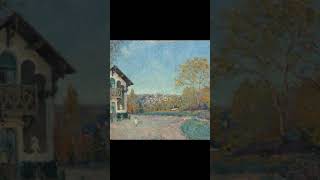 a0803 Alfred Sisley French 18401899 shorts art painting classical publicdomain [upl. by Bo]