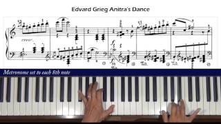 Grieg Peer Gynt Suite No 1 Anitras Dance Piano Tutorial [upl. by Gnes]