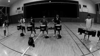 Oarai High School Marching Band BLUEHAWKS 2013 DRUMLINE The Ditty [upl. by Oiralednac]