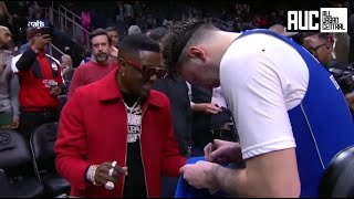 Boosie Gets Emotional After Luka Doncic Signs Jersey After Scoring 73pts On Hawks [upl. by Garrott]