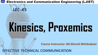 Lec03Kinesics and ProxemicsETC [upl. by Enelcaj]