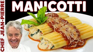 Manicotti Pasta Stuffed with Cheese  Chef JeanPierre [upl. by Rebba]