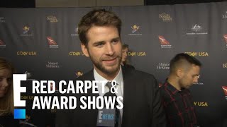 Liam Hemsworth Talks Marriage to Miley Cyrus  E Red Carpet amp Award Shows [upl. by Notyad298]