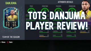 BETTER THAN MOMENTS FATI FIFA 22  93 TOTS DANJUMA SBC PLAYER REVIEW [upl. by Eniamart]