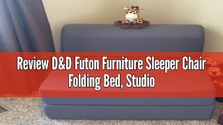 Review DampD Futon Furniture Sleeper Chair Folding Bed Studio Sofa Guest Folded Mattress High Densit [upl. by Atikkin]