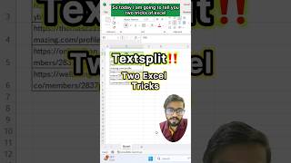 Textsplit in Excel‼️Use Amazing Two Excel Tricks exceltips exceltricks exceltutorial shorts [upl. by Nurse]