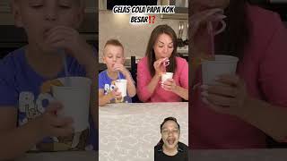 GELAS COLA PAPA KOK BESAR⁉️ funny prank family comedy топ rap music hiphop art [upl. by Lahcym]